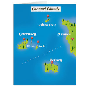 Channel Islands Map poster.