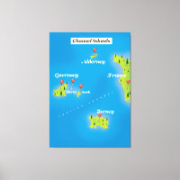 Channel Islands Map poster.