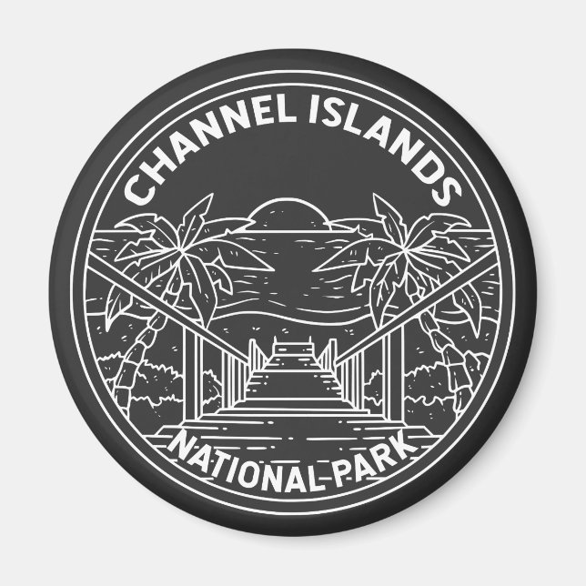 Channel Islands National Park California Monoline  Magnet (Front)