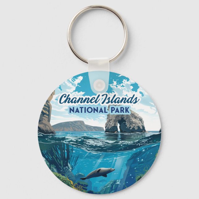 Channel Islands National Park California Ocean Keychain (Front)