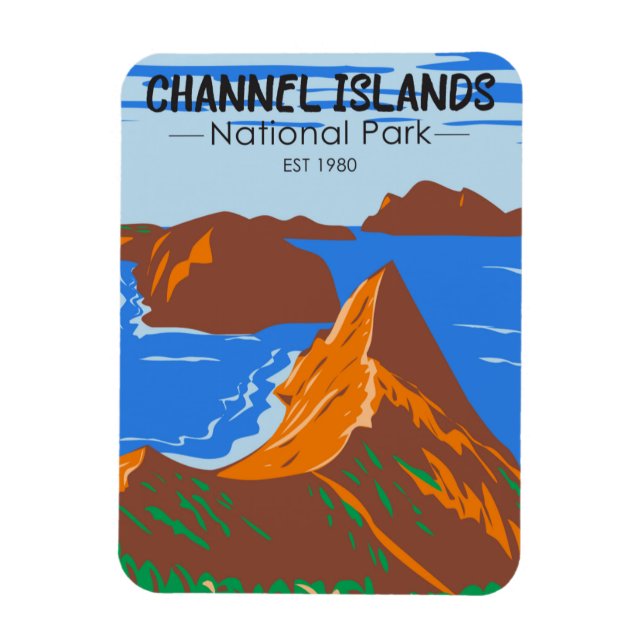  Channel Islands National Park California Vintage Magnet (Vertical)