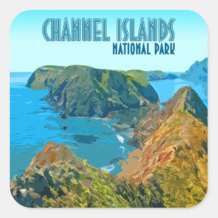Channel Islands National Park California Vintage Square Sticker
