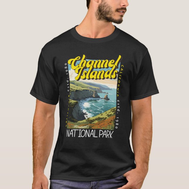 Channel Islands National Park Distressed Retro T-Shirt (Front)