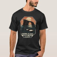Channel Islands National Park Dolphin Retro Emblem