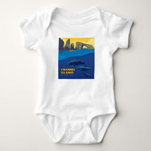 Channel Islands National Park Dolphins Baby Bodysuit