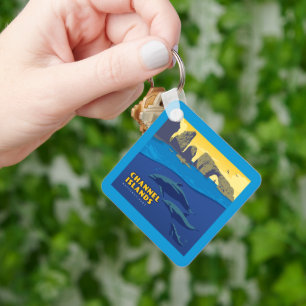 Channel Islands National Park Dolphins Keychain