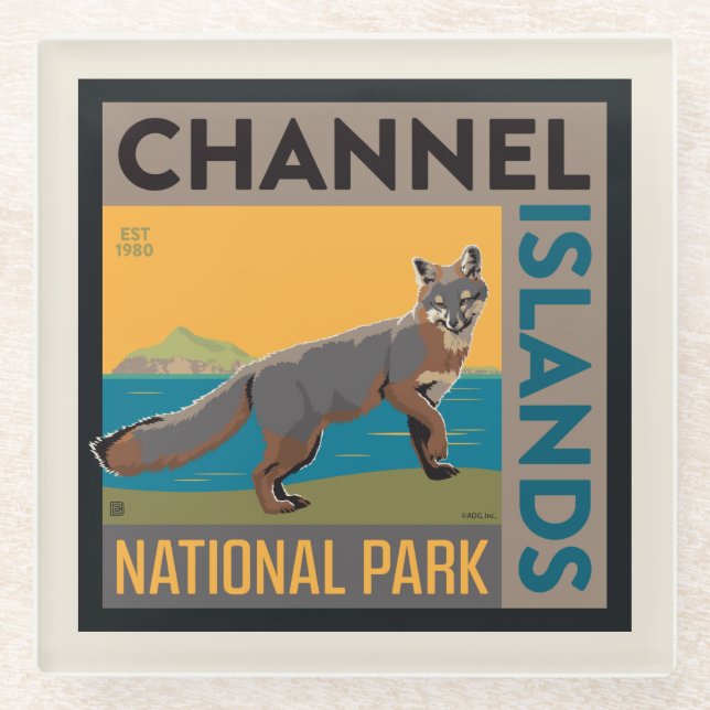 Channel Islands National Park | Fox Glass Coaster (Front)