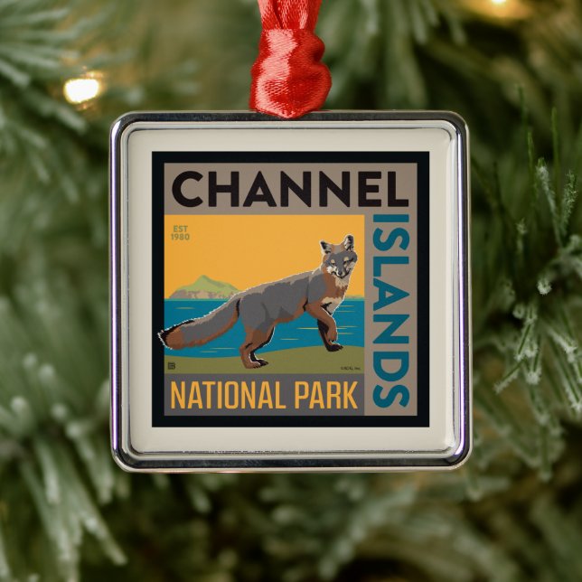 Channel Islands National Park | Fox Metal Ornament (Tree)