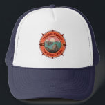 Channel Islands National Park Retro Compass Emblem Trucker Hat<br><div class="desc">Channel Islands vector artwork design. The park comprises 5 ecologically rich islands off the Southern California coast.</div>