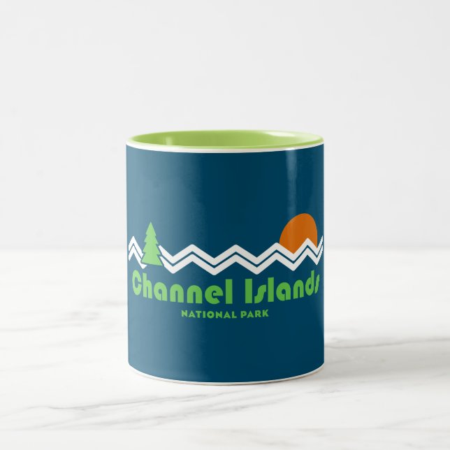 Channel Islands National Park Retro Two-Tone Coffee Mug (Center)