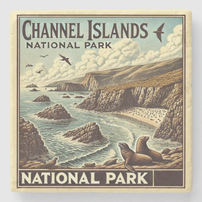Channel Islands National Park Stone Coaster (Front)