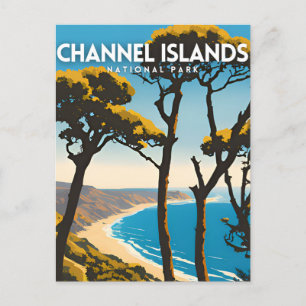Channel Islands National Park Travel Poster Postcard
