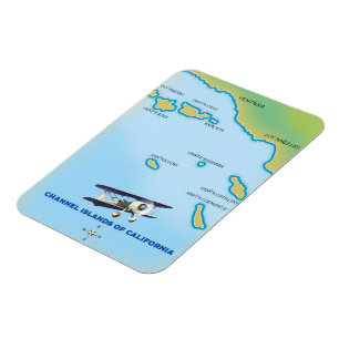 Channel Islands of California map Magnet