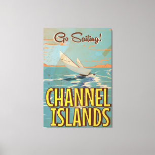Channel Islands vintage travel poster Canvas Print