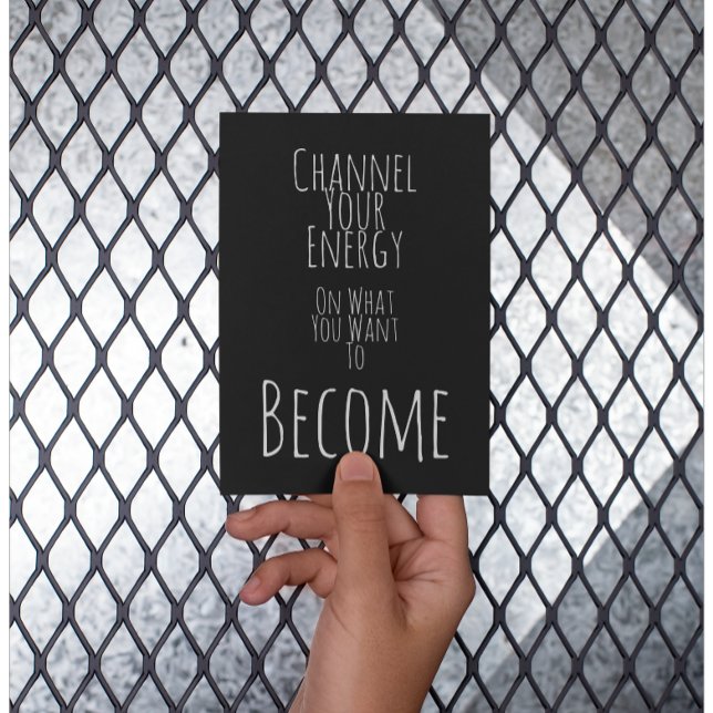 Channel Your Energy Positive Affirmation Postcard (Creator Uploaded)