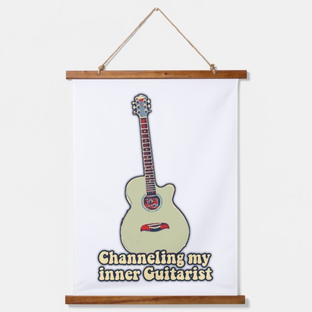 Channeling my inner guitarist. funny guitar quote  hanging tapestry (Front)