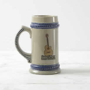 Channeling my inner guitarist.positive guitar word beer stein