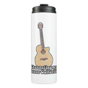 Channeling my inner guitarist.positive guitar word thermal tumbler