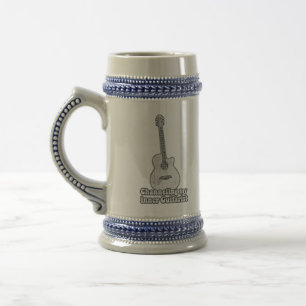 Channeling my inner guitarist. retro black & white beer stein