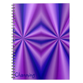 CHANNING ~ Purple Pink Blue Fractal Notebook