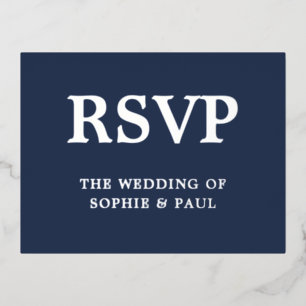 Chanson Choice Marine Bleu Classic Foil Carte RSVP