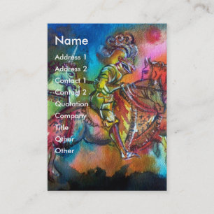 CHANSON DE ROLAND/ COMBAT OF KNIGHTS IN TOURNAMENT BUSINESS CARD