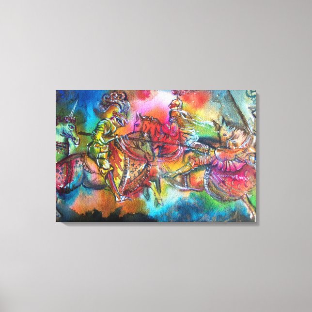 CHANSON DE ROLAND/ COMBAT OF KNIGHTS IN TOURNAMENT CANVAS PRINT (Front)
