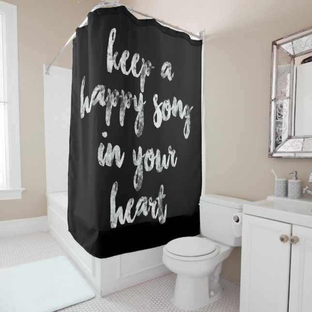 CHANSON HEUREUSE | Rideau de douche (En situation)