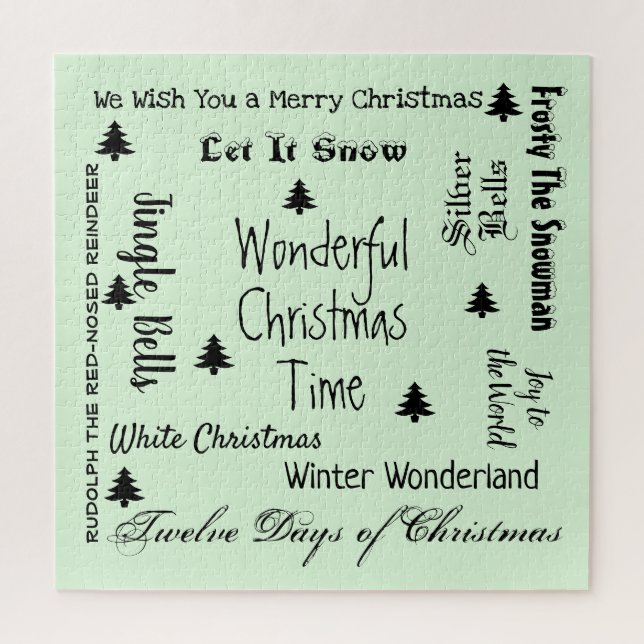 Chansons de Noël Puzzle difficile de vacances (Vertical)