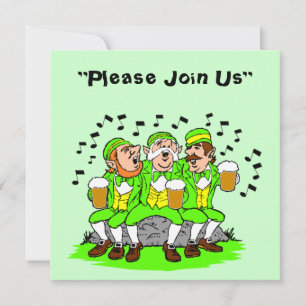 Chant avec Beer St. Patrick's Day Party Invitation