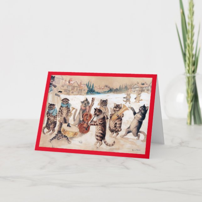 Chant de Noël, carte de Louis Wain (Devant)