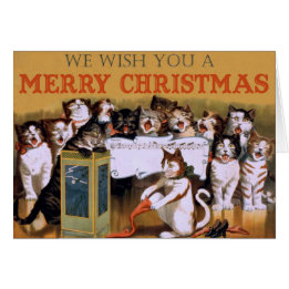 Chant vintage Chats Noël Salutation