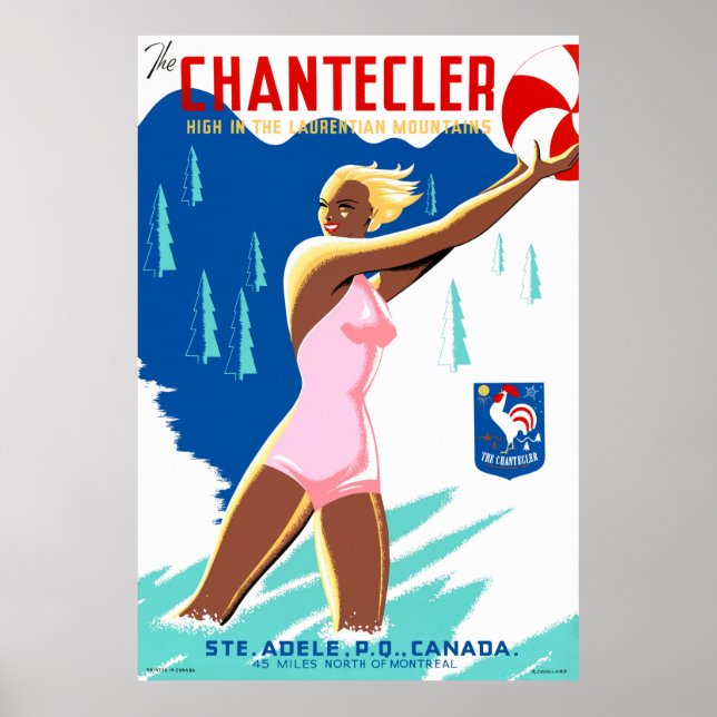 Chantecler Canada Poster Vintage voyage restauré (Devant)