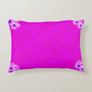 Chantelle Name Logos On Hot Pink, Accent Pillow