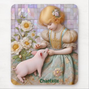 CHANTELLE ~ Pastel Girl Piglet ~ Mousepad