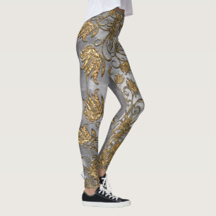 Chantelvilla Dove Two Toned Elegant Leggings