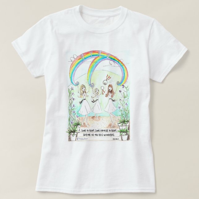 Chanter brille T-shirt (Design devant)