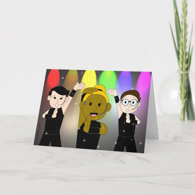 Chanter, Danse, WURK Gay Carte d'anniversaire (Devant)