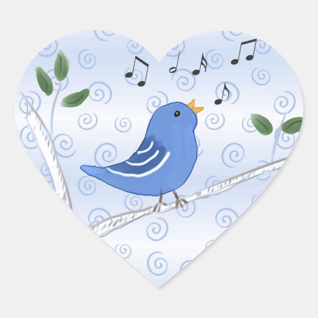 Chanter de mignons Stickers Bluebird (Devant)