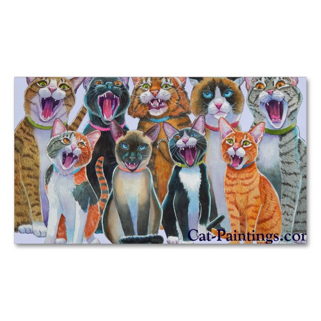 Chanter des chats Magnet Cat-Paintings.com (devant)
