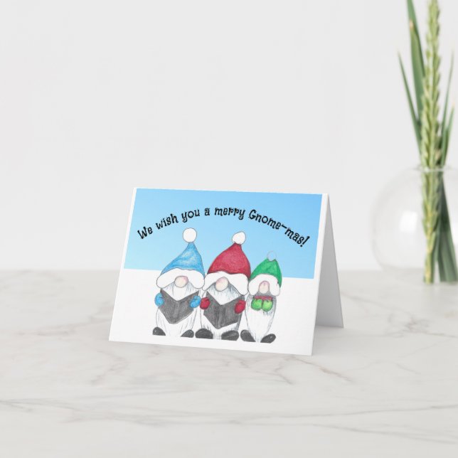 Chanter la carte de Noël des gnomes (Devant)