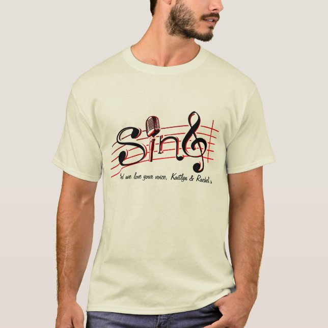 Chanter micro rétro clef Papa t-shirt graphique (Devant)