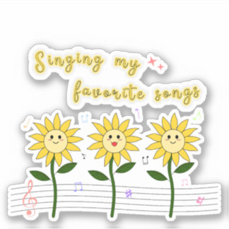 Chanter Mon Sticker Vinyl Chansons Favorites