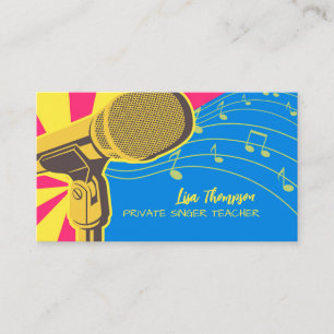 Chanteur privé Carte de visite de professeur de mu