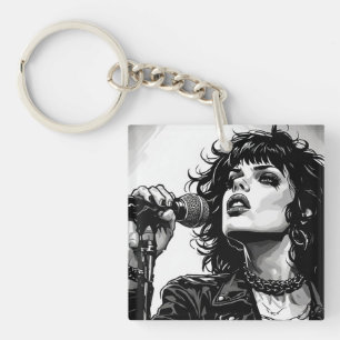 Chanteuse Goth Punk Style Graphique Rétro