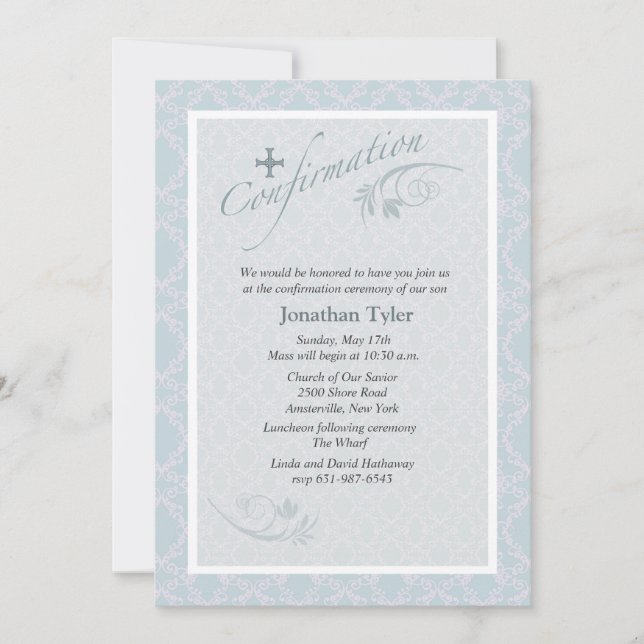 Chantilly Religious Confirmation Invitation (Front)