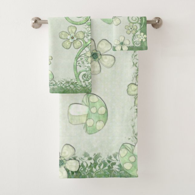 Chantily Whimsical Mixed Media Bath Towel Set (Insitu)