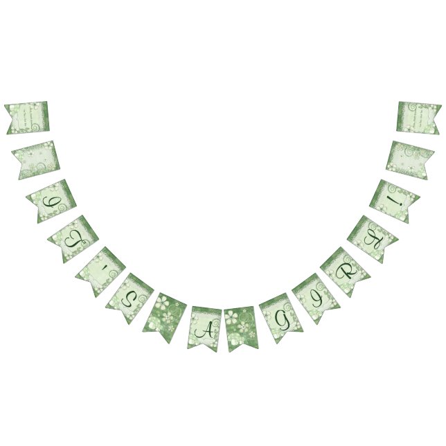 Chantily Whimsical Mixed Media IT'S A GIRL Bunting Flags (All)