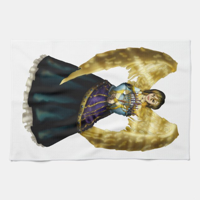 Chanukah Angel Kitchen Towel (Horizontal)
