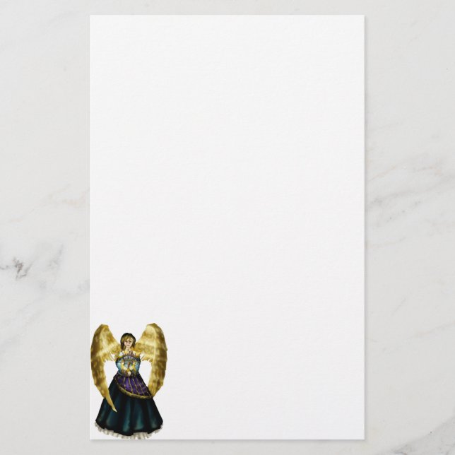 Chanukah Angel Stationery (Front)